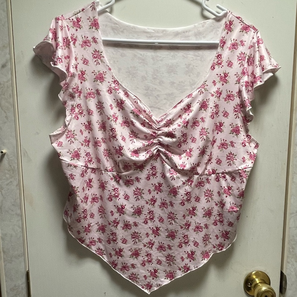 Xl Floral Pink Women's Top new